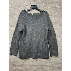 Gap Essential Alpaca Blend Knit Sweater Womens Size L Dark Gray Long Sleeve